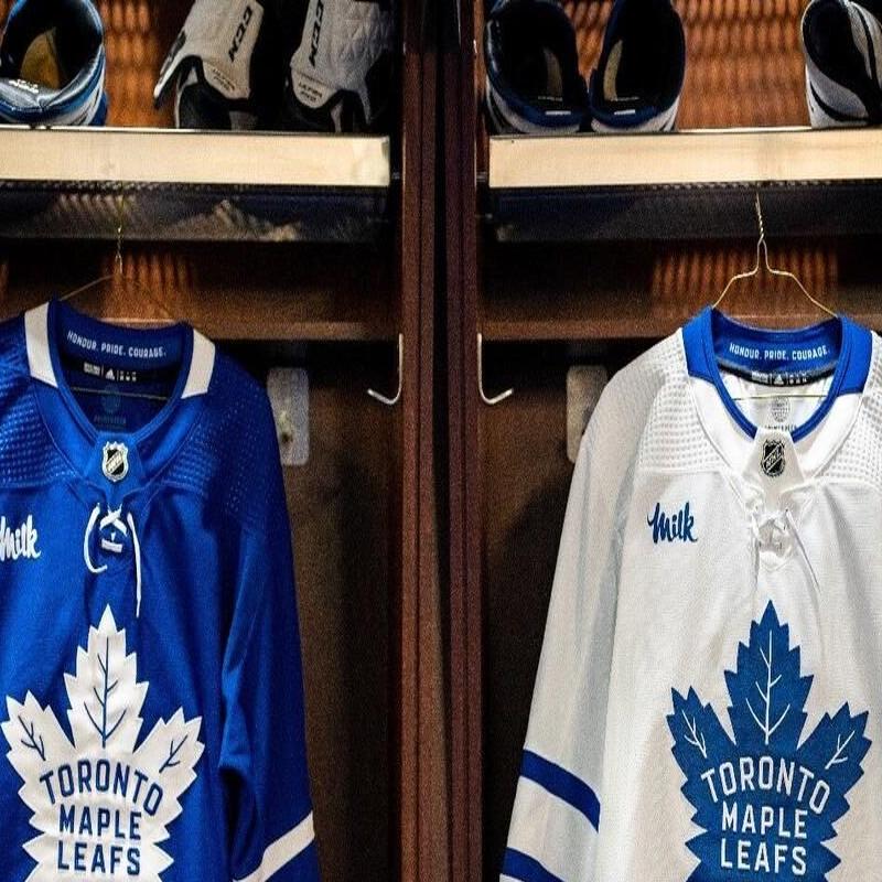Maple Leafs unveil milk logo as first game jersey sponsor patch