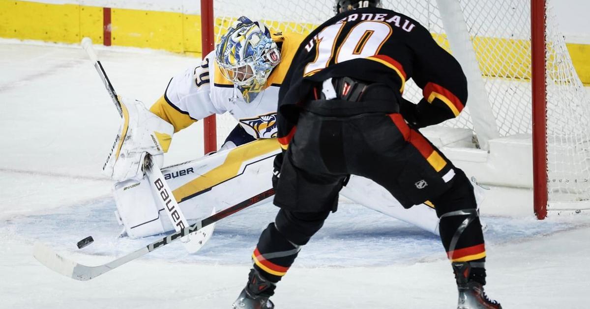 O'Reilly nets hat trick as Predators burn Flames 4-1