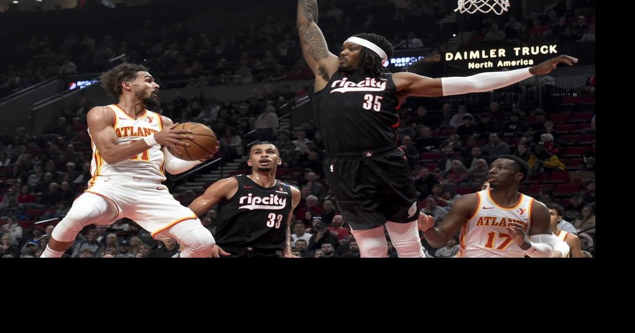 Shaedon Sharpe scores 32 points and Trail Blazers withstand late Hawks rally for 114-10 win