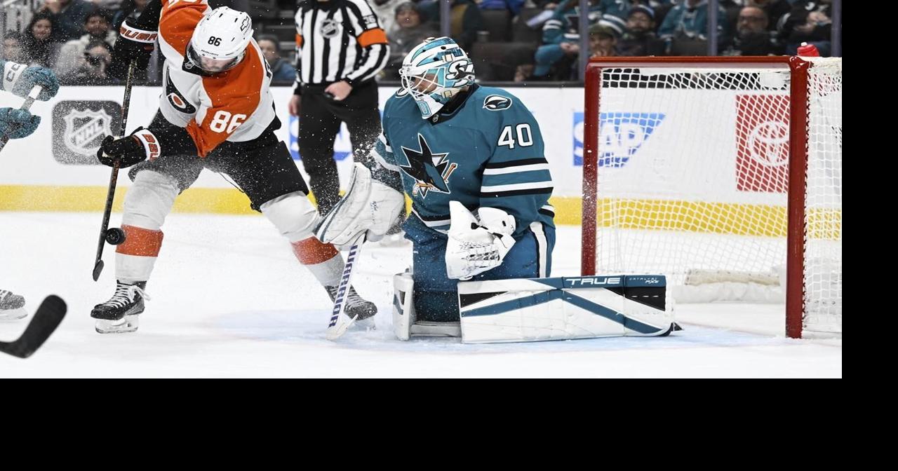 Travis Konecny scores team-leading 17th goal in Flyers' 4-0 shutout over Sharks