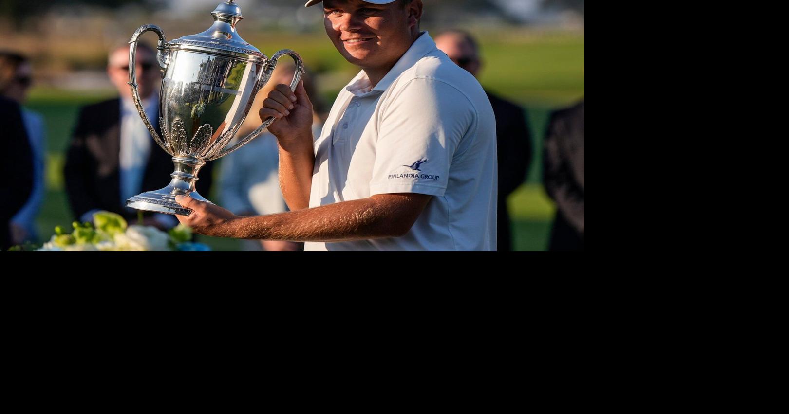 Sami Valimaki holds on for first PGA Tour title on final day of close calls for keeping cards