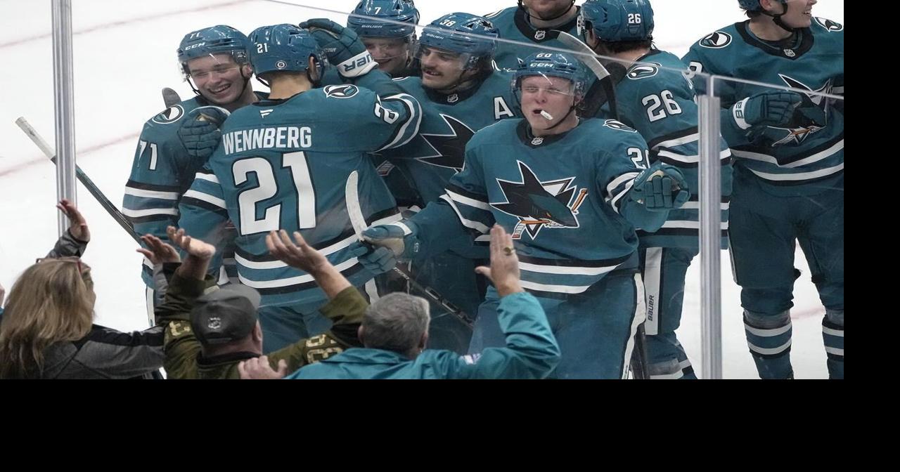 Celebrini returns from injury and Wennberg scores in OT to lift Sharks over Blue Jackets 2-1