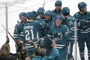 Celebrini returns from injury and Wennberg scores in OT to lift Sharks over Blue Jackets 2-1