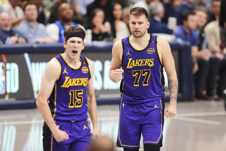 Luka Doncic scores 45 points in Dallas return as Lakers clinch playoff ...