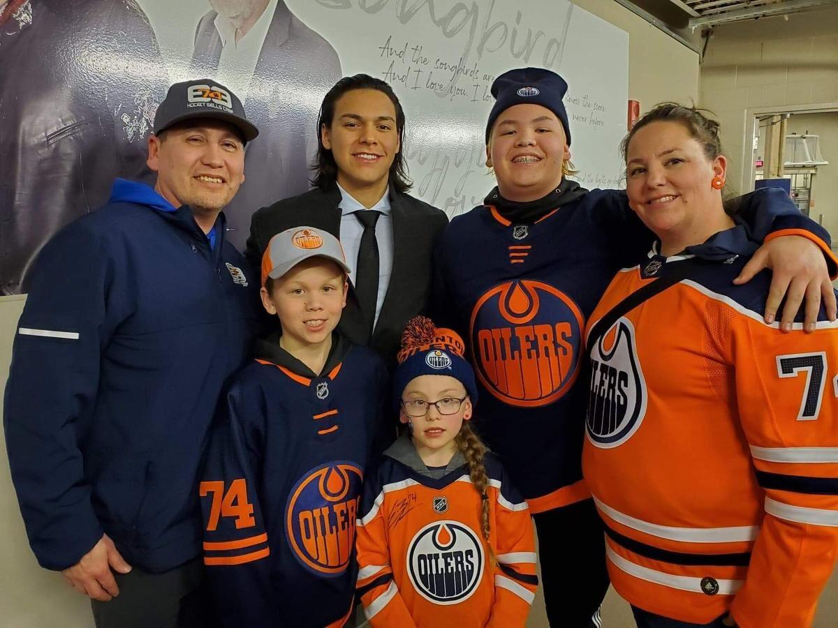 Ethan Bear  Edmonton oilers hockey, Oilers hockey, Native north americans