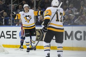 Tomasino scores tiebreaking goal and short-handed Penguins hold on to beat Rangers 3-2