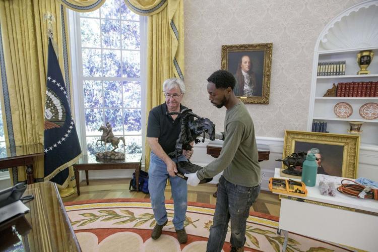 A replica Oval Office near the White House just got a Trump makeover