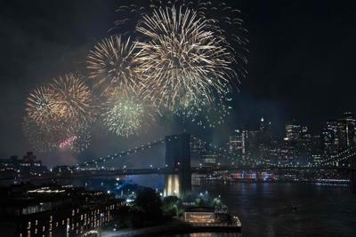 Photos of spectacular fireworks light up American skies on the Fourth of July