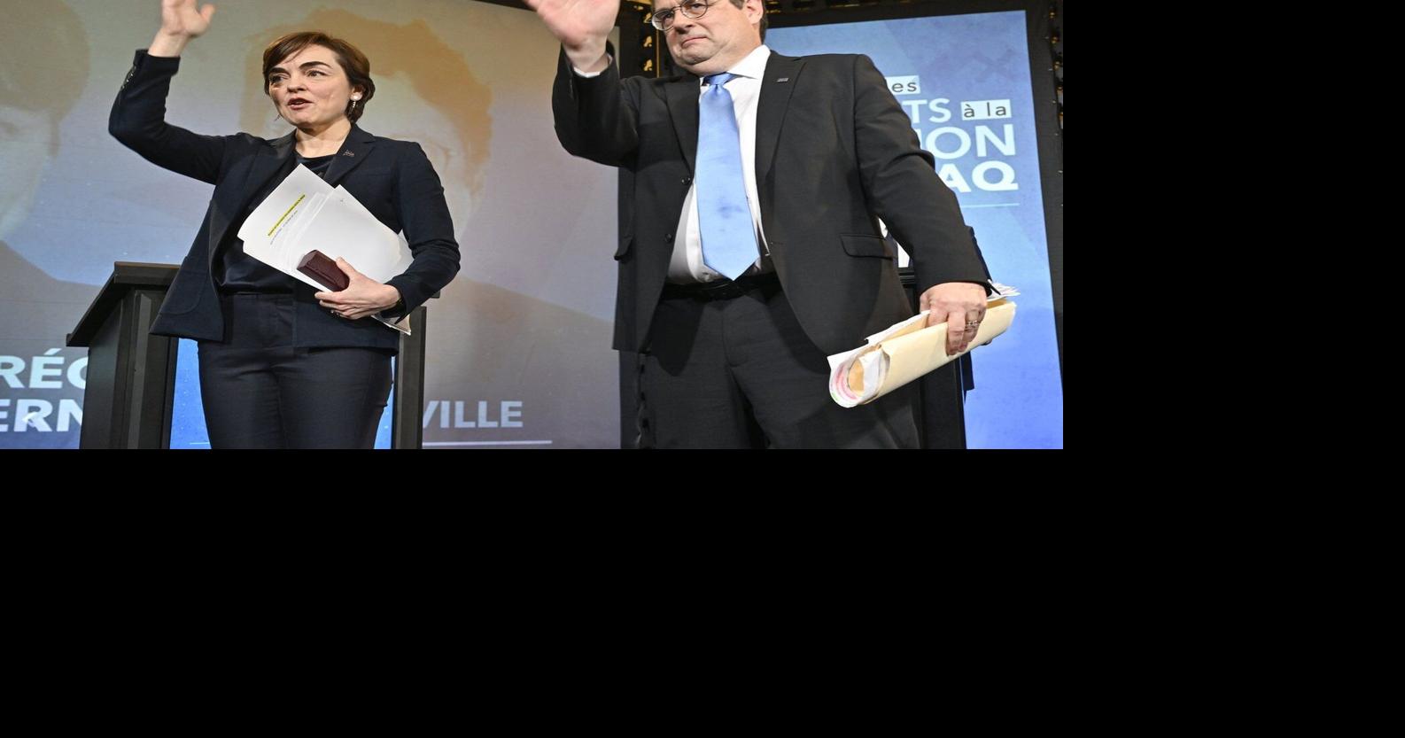 Drainville, Fréchette spar over language, immigration in heated CAQ leadership debate