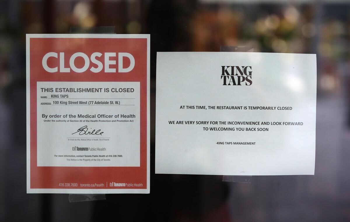 Toronto shuts down three King Street restaurants after COVID 19