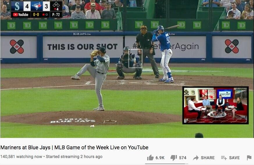 MLB  Live now on our YouTube channel The Seattle  Facebook