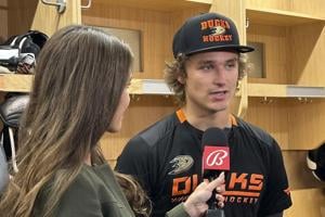 Trevor Zegras' first day at Ducks training camp includes lots of work on defense
