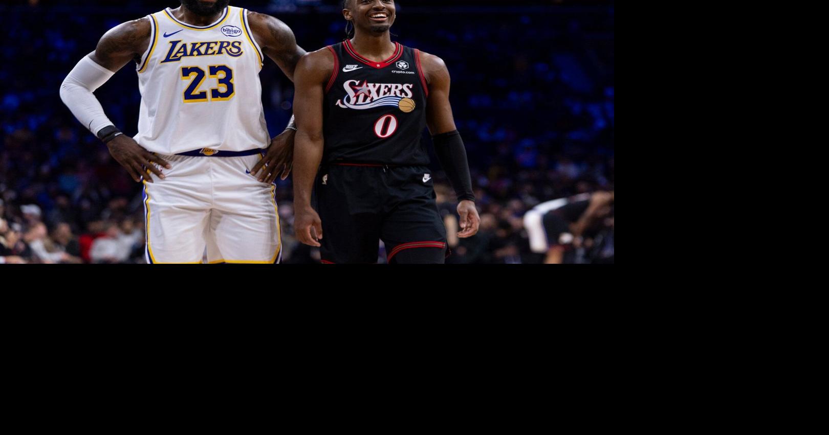 James hits go-ahead 3 and scores 29 points, Doncic has triple-double in Lakers’ win over 76ers