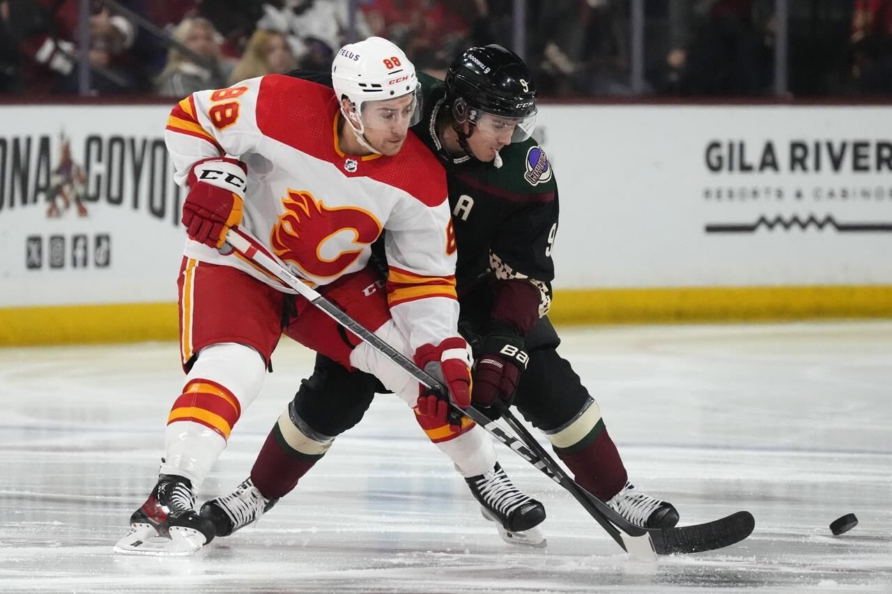 Yegor Sharangovich Has 2nd Career Hat Trick, Flames Beat Coyotes 6-2