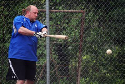 Matt Stairs played slow pitch softball