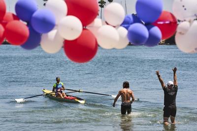 Rowers revel in beach sprints in the run-up to LA's 2028 Olympics