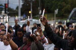 Vigil candles aloft.JPG