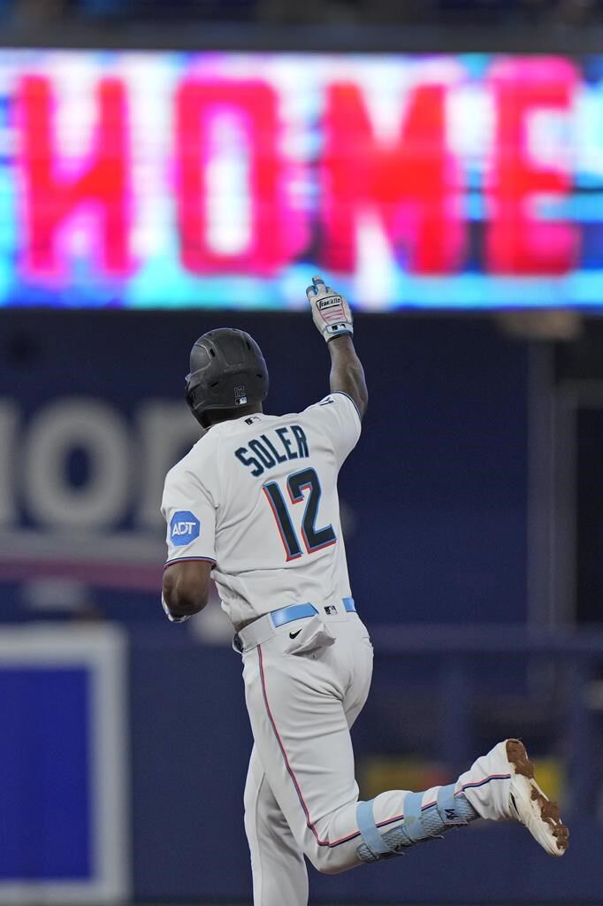 Jorge Soler hits 35th homer as Marlins beat Nationals 2-1 to avoid