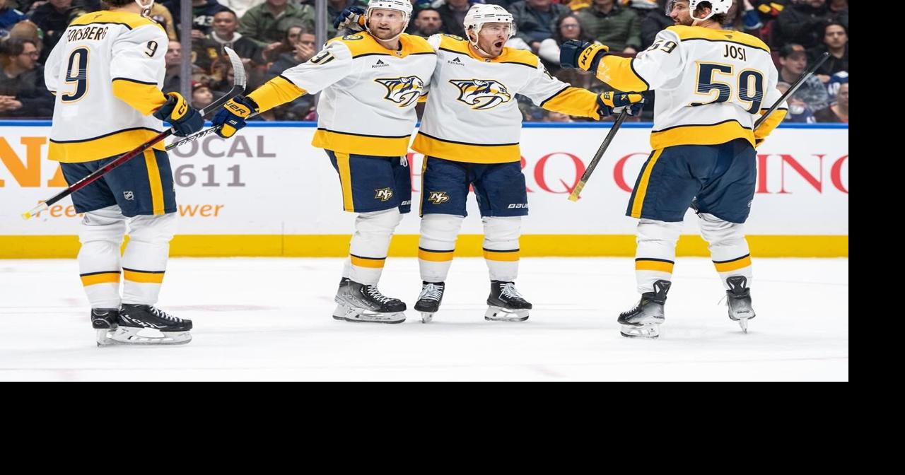 Stamkos scores milestone goal, Nashville Predators blank Vancouver Canucks 3-0