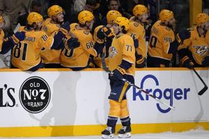 Evangelista scores 2, Saros gets 200th win as Predators beat Hurricanes 3-1