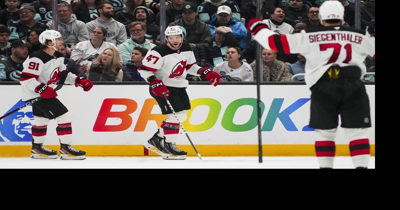 Palat scores early in 3rd period as Devils beat Kraken 3-2 to snap 4-game losing streak