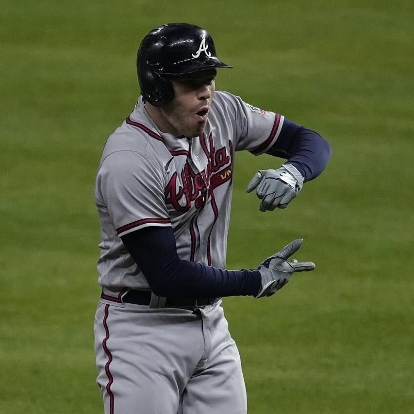 Freeman fittingly pockets last out for Braves in WS clincher - The San  Diego Union-Tribune