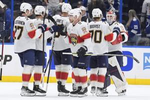 Schmidt scores again, Bobrovsky has 19 saves as Panthers beat Lightning for 2-0 series lead