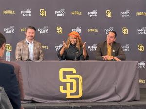 New Padres owners José E. Feliciano and Kwanza Jones vow to pursue San Diego's first championship