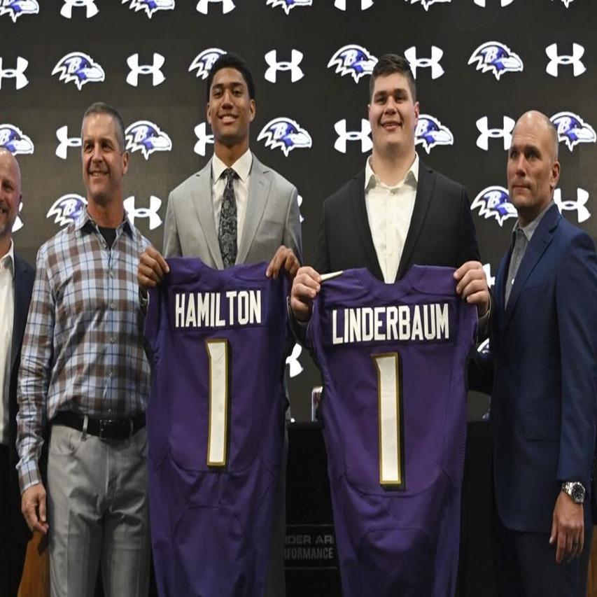 Ravens' wild first round: Hamilton and Linderbaum drafted, Brown