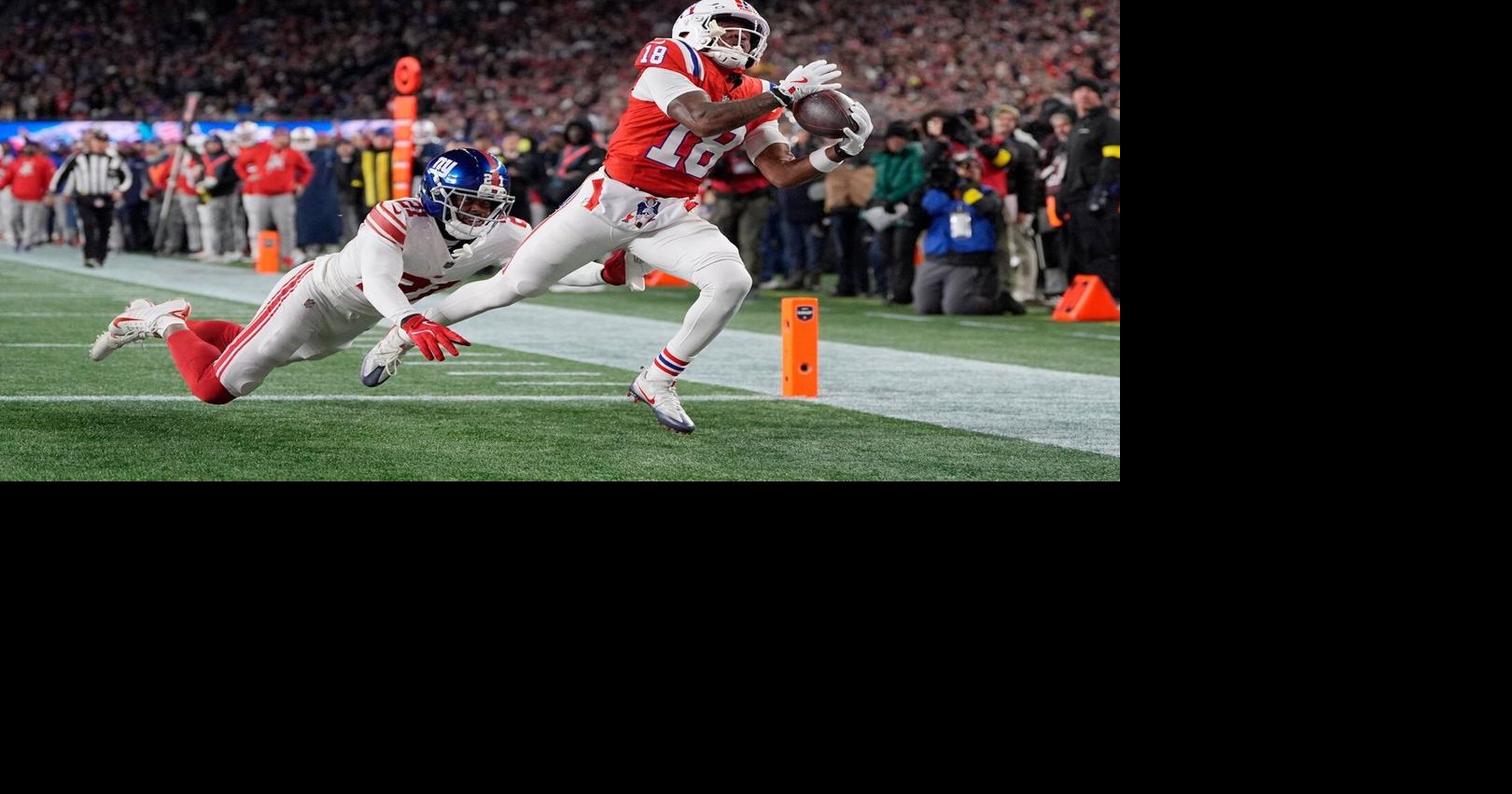 Drake Maye passes for 2 TDs, Patriots become 1st team to 11 wins, defeating Giants 33-15