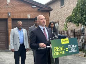 Brad Bradford is promising to cut Toronto water bills. Opponents call it a risky move