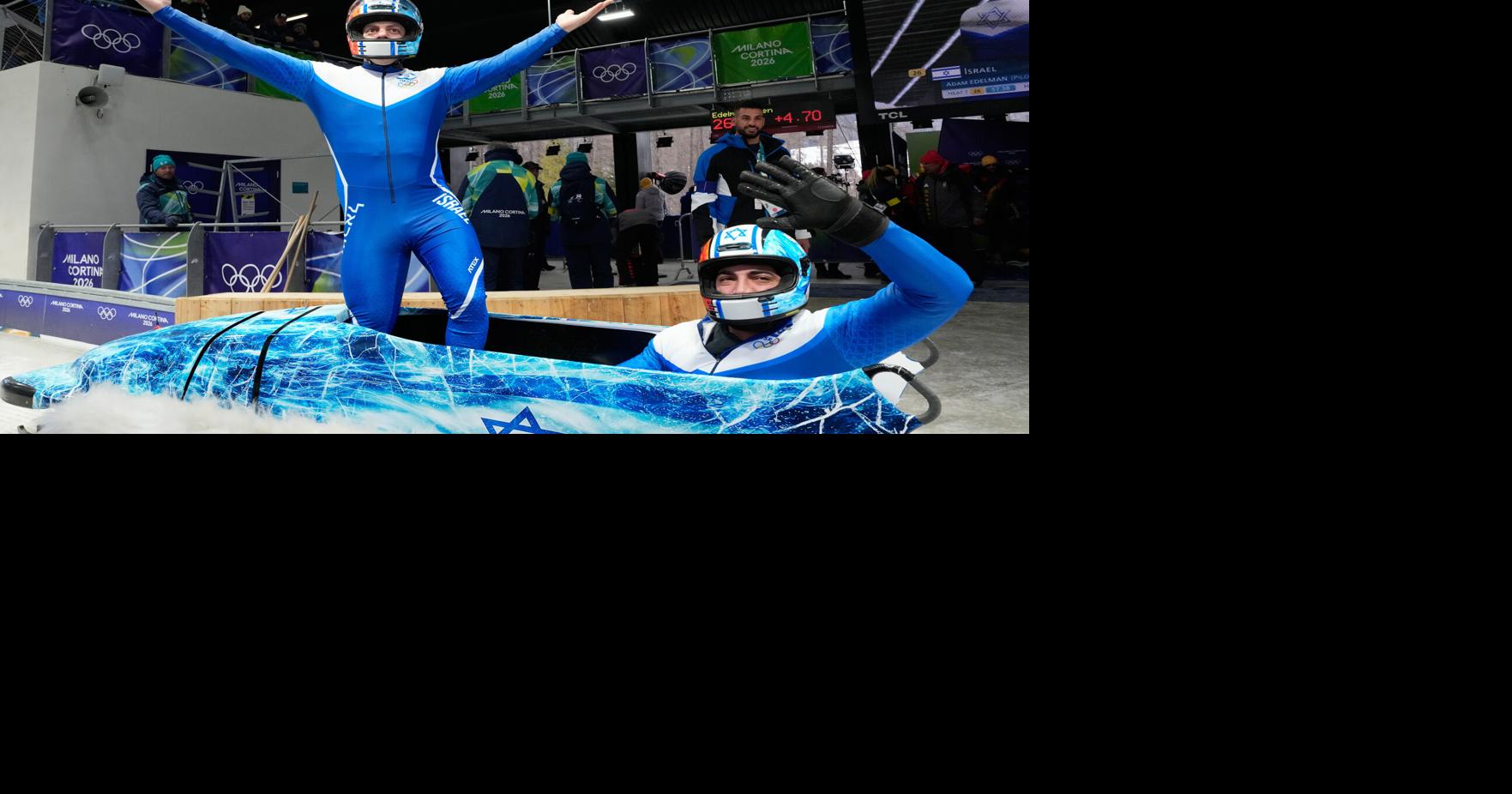 Last at halfway, smiling at the finish: Israel&rsquo;s first Olympic bobsled run