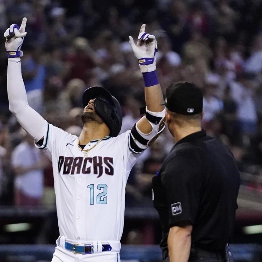 PHOENIX, AZ - JULY 25: Arizona Diamondbacks second baseman Ketel Marte (4)  walks back to the dugout during a baseball game between the St. Louis  Cardinals and the Arizona Diamondbacks on July