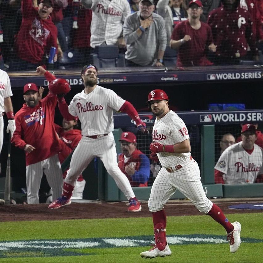 Phillies tie World Series mark with 5 home runs, top Astros