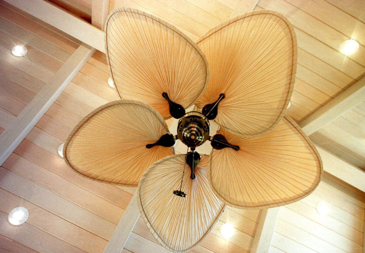 Ceiling Fans Made Of Palm Fronds