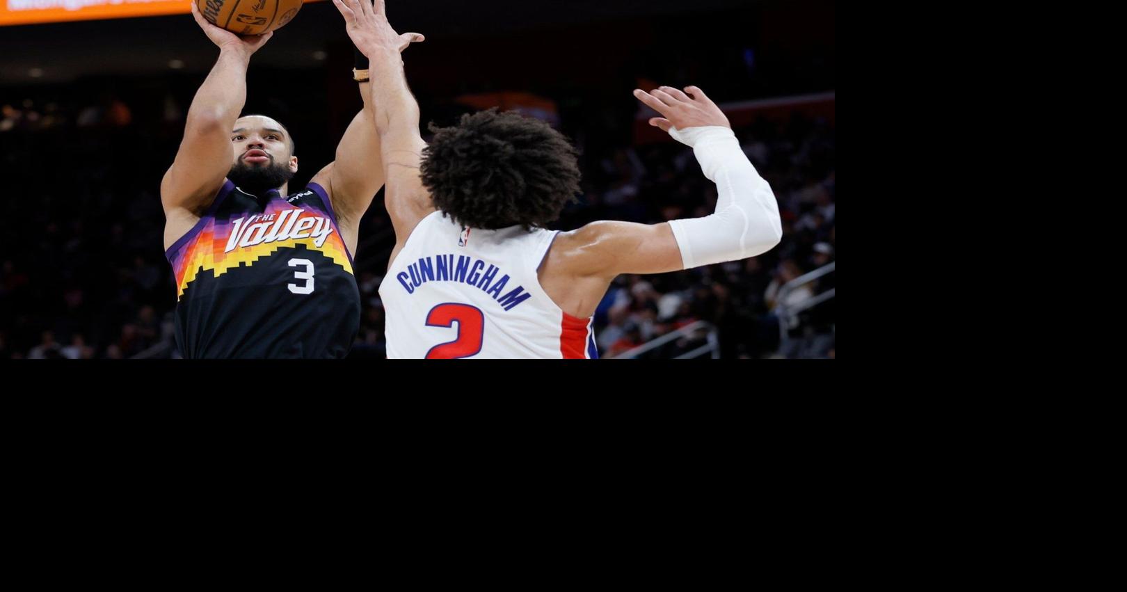 East-leading Pistons rally to beat short-handed Suns 108-105 for 4th win in 5 games