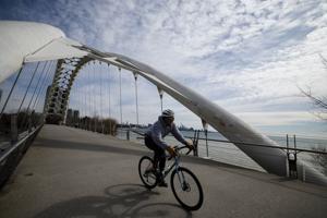 Sunny skies in Toronto before clouds move in for the weekend
