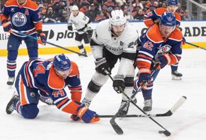 Kings whip depleted Oilers 5-0 in playoff preview
