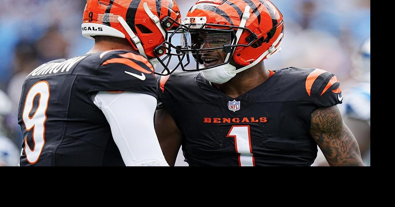 Joe Burrow throws for 2 TDs, Bengals hold on to beat Panthers 34-24 for first victory of the season