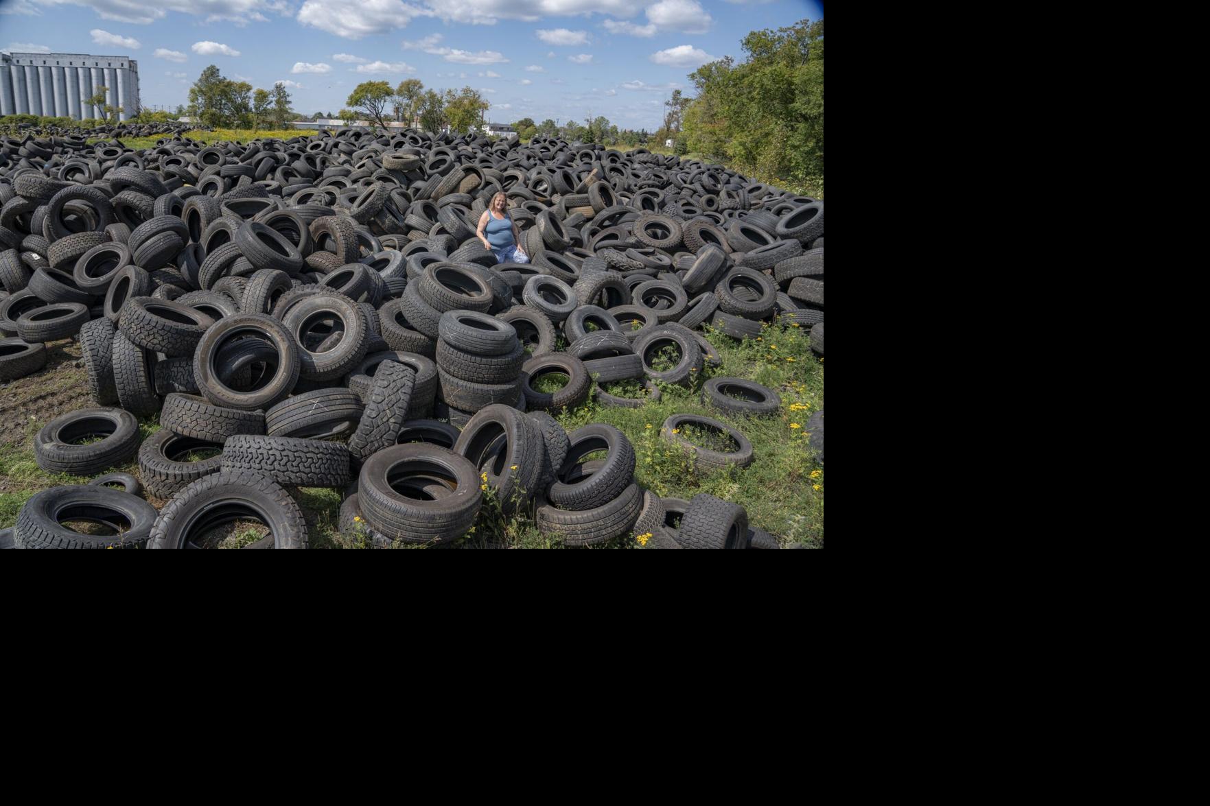 This Thunder Bay used tire hauler fears the worst as her stockpile grows amid cuts to recycling targets