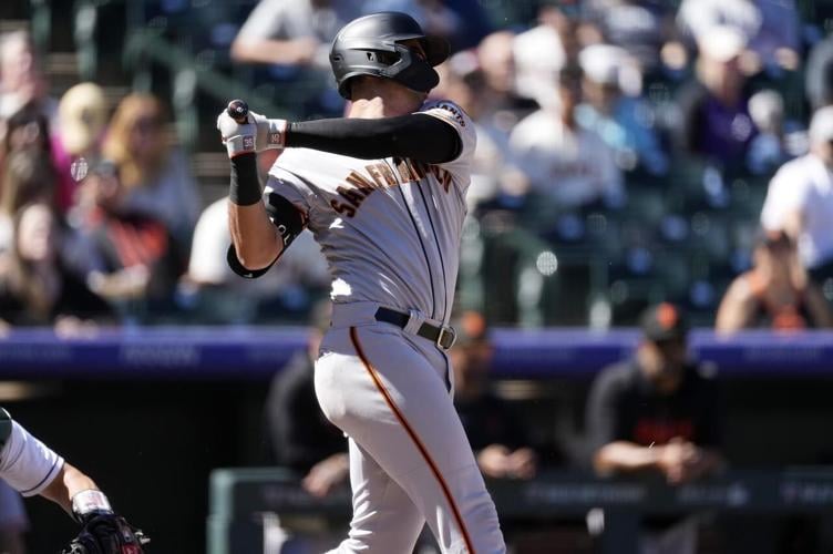 Rockies sweep Giants 9-5 and 5-2, dropping San Francisco 2 1/2