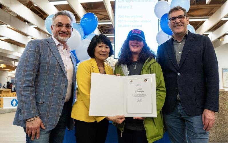 Marci Stepak finishes 300km, 100-Branch Toronto Library walk