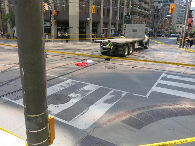 Female pedestrian dead after being hit by driver of heavy truck in ...