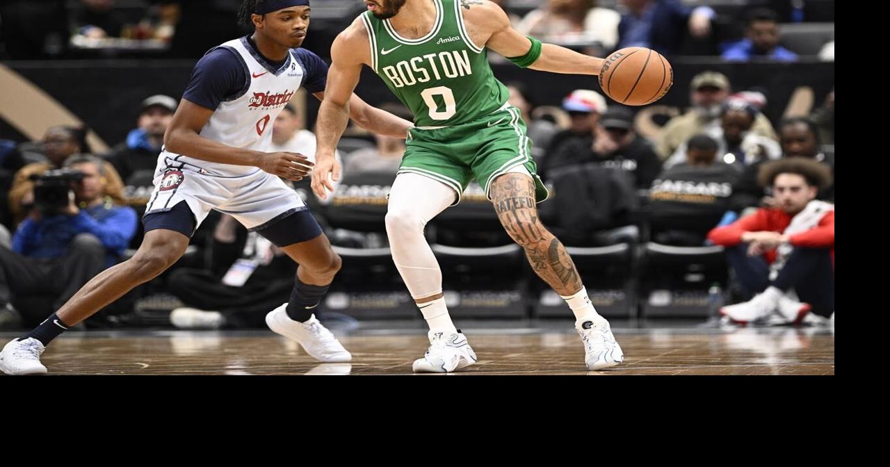 Jayson Tatum has 28 points and 12 rebounds in the Celtics' 112-98 victory over the Wizards