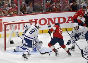 Panthers rule Sam Reinhart out for Game 3, after he took shot to knee in Game 2 vs. Hurricanes