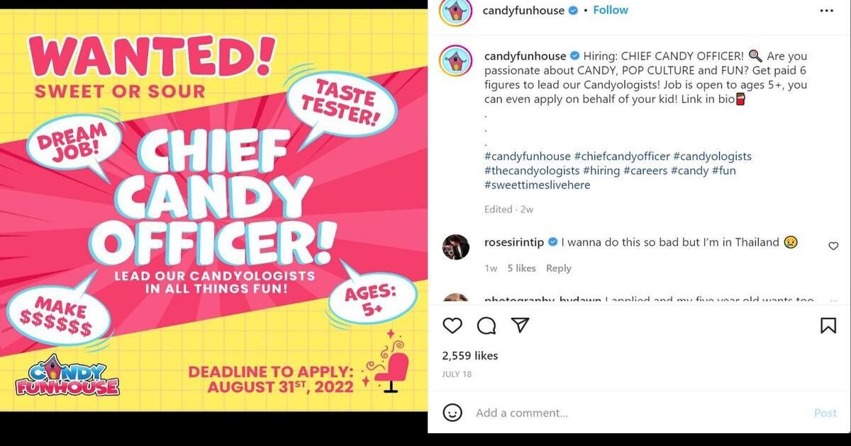 Candy Funhouse hiring chief candy officer
