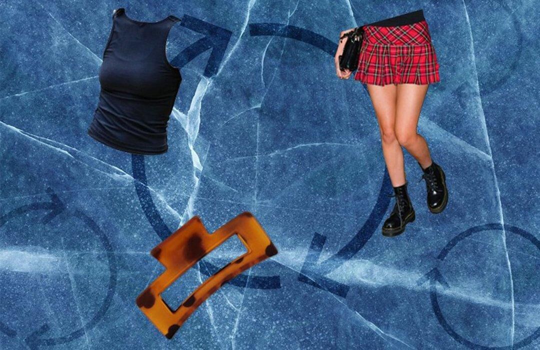 Plaid skater skirt 7 little cheap words