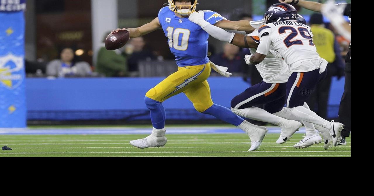 Justin Herbert passes for 2 touchdowns, Chargers score on free kick and rally past Broncos 34-27