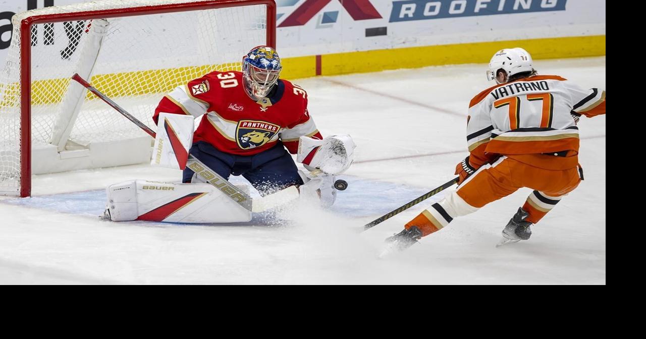 Spencer Knight makes 34 saves, Panthers beat Ducks 3-0 to open home-and-home set