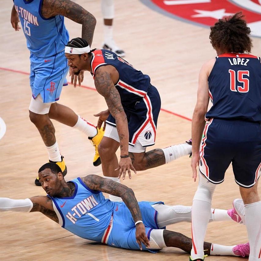 Beal outduels ex-teammate Wall, Wizards top Rockets 131-119 - The San Diego  Union-Tribune